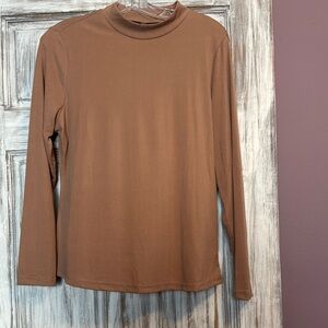 SHEIN Warm Brown Long Sleeve Top